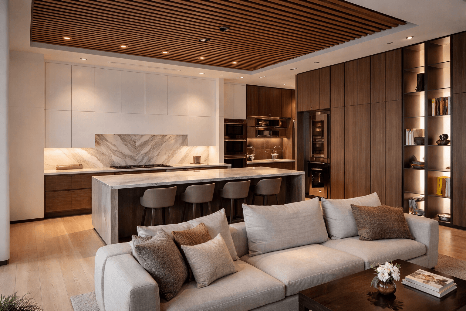 Luxury Modern Kitchen Custom Carpentry and Custom Cabinet Installation by Million Wood in Miami, Hollywood & Fort Lauderdale